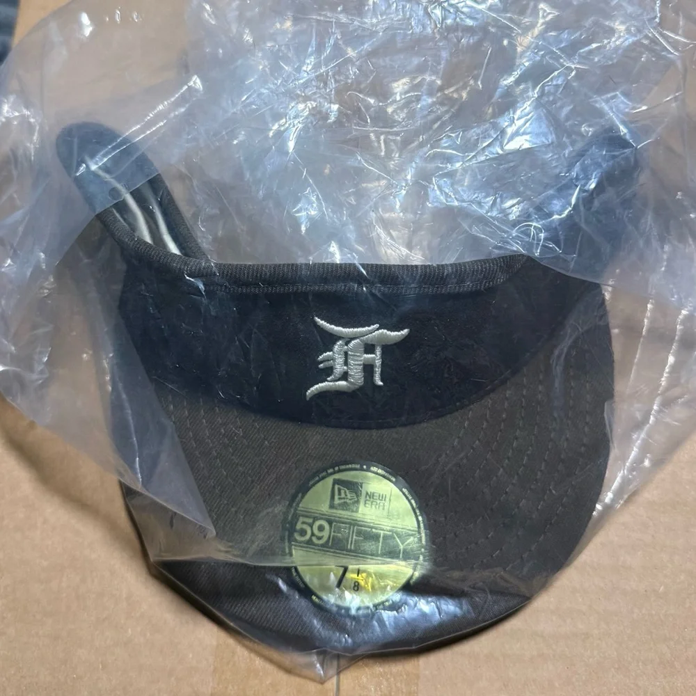 New Era 59FIFTY Detroit Tigers Fitted Visor Hat Walnut Brown 7 1/8 MLB New